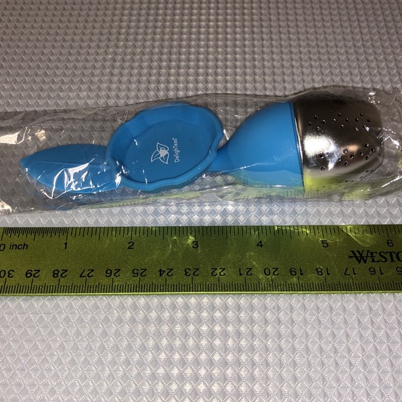 DelighTeas Silicon Infuser Blue with branded tray New, Sealed - Picture 5 of 5